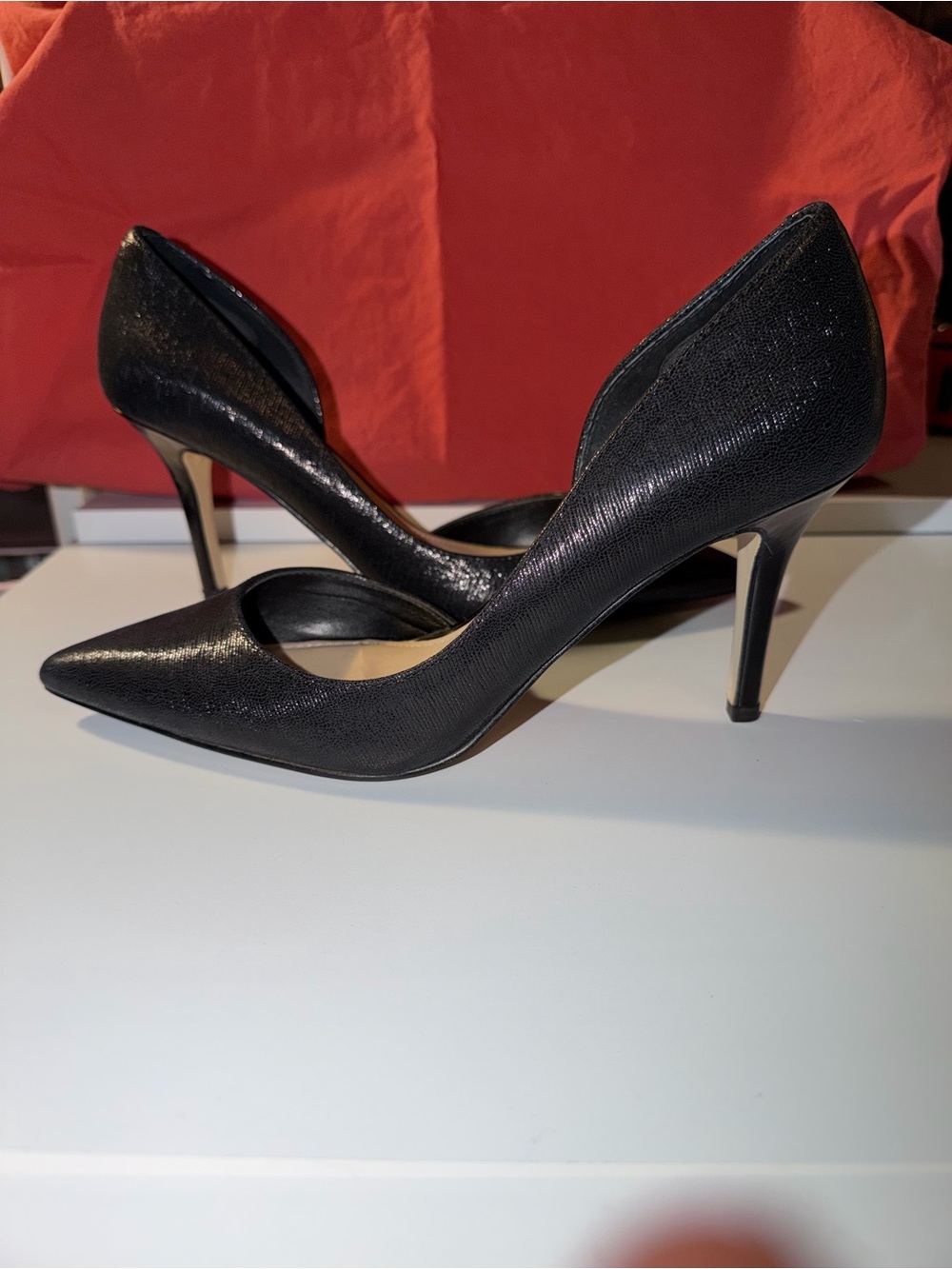 White House Black Market Black D'Orsay Pointed-Toe Stiletto Pumps